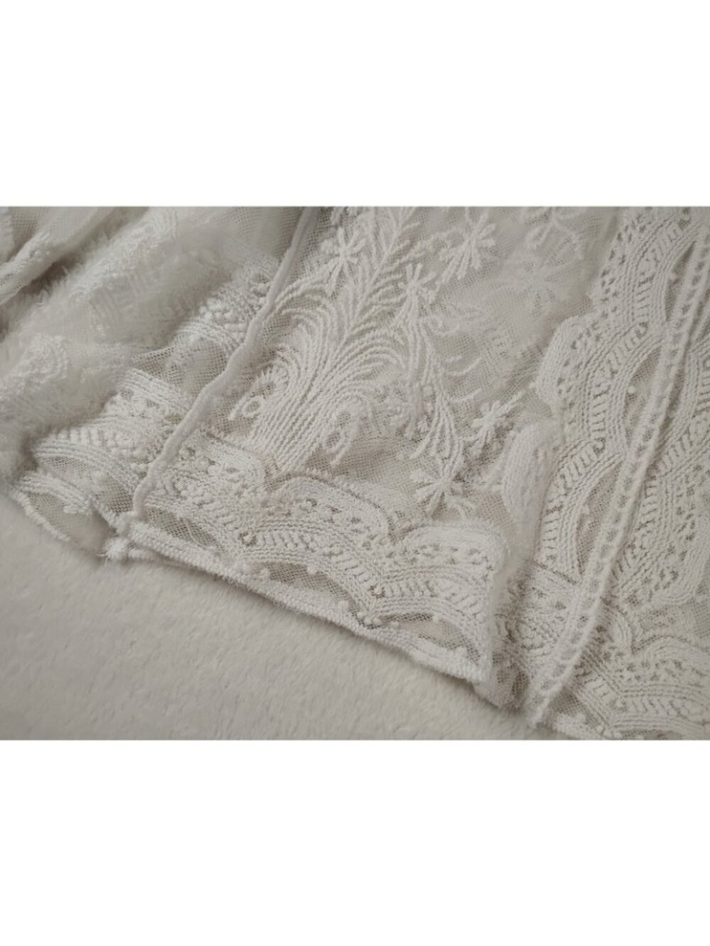 New Rabbit Rabbit Rabbit Designs Sheer Lace Flared Sleeve Blouse Size XL White - Picture 4 of 14